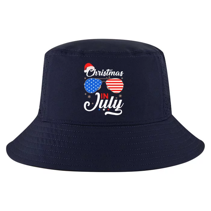 Christmas In July Funny 4th Of July Beach Summer Christmas Cool Comfort Performance Bucket Hat