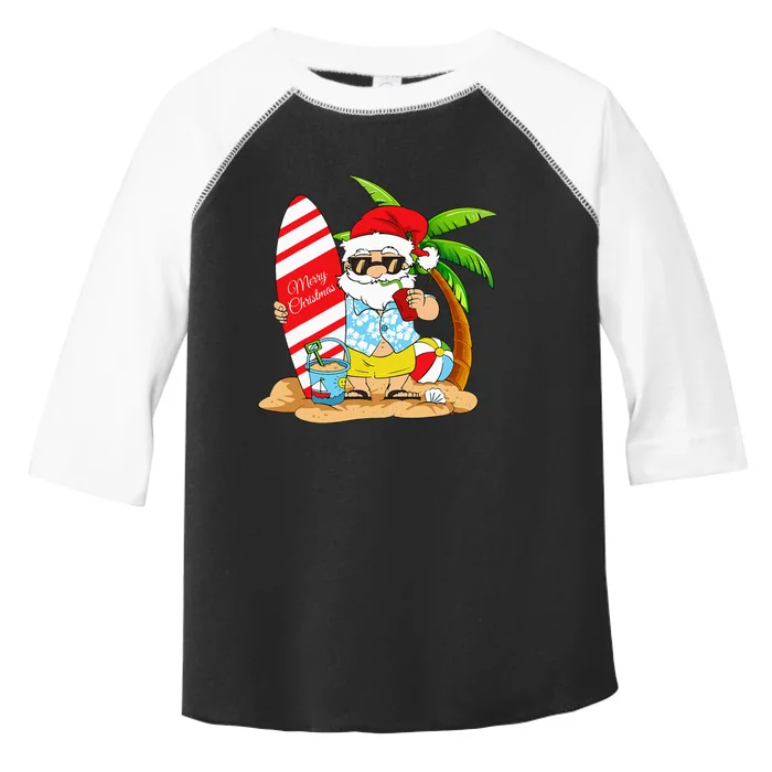 Christmas In July Summer Beach Vacation Toddler Fine Jersey T-Shirt