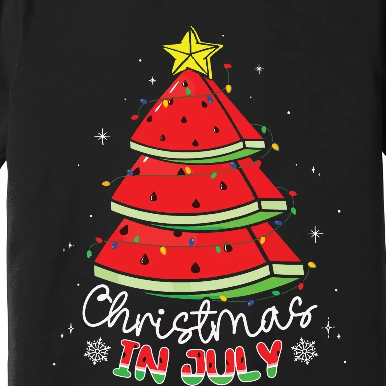 Christmas In July Watermelon Tree Summer Premium T-Shirt