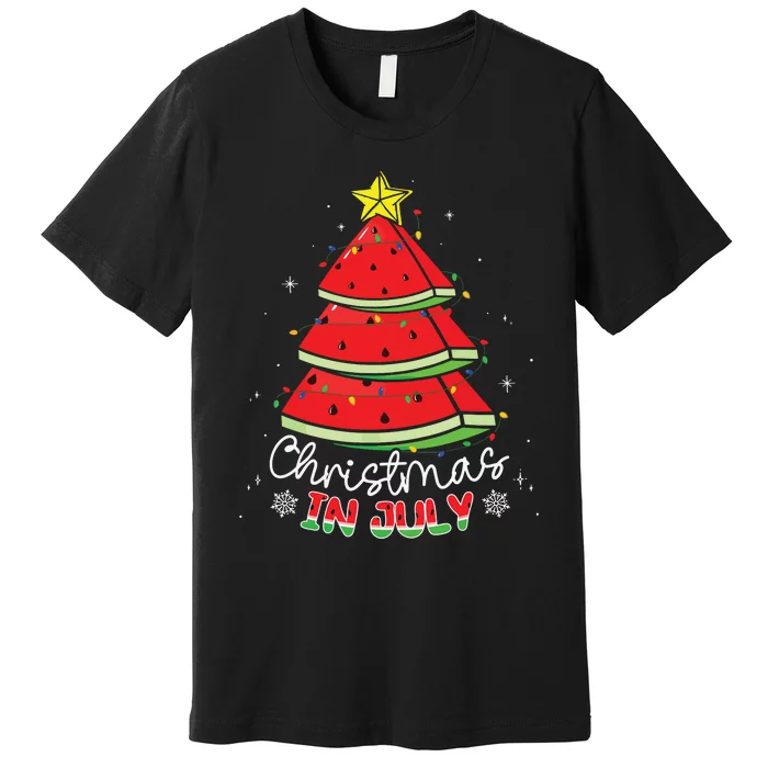 Christmas In July Watermelon Tree Summer Premium T-Shirt