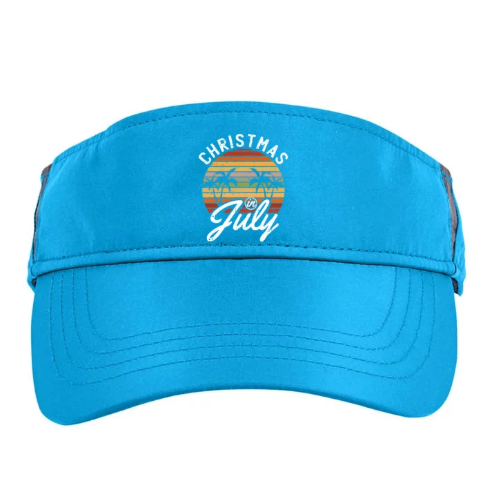 Christmas In July Retro Tropical Beach Summer Hawaii Surfer Adult Drive Performance Visor