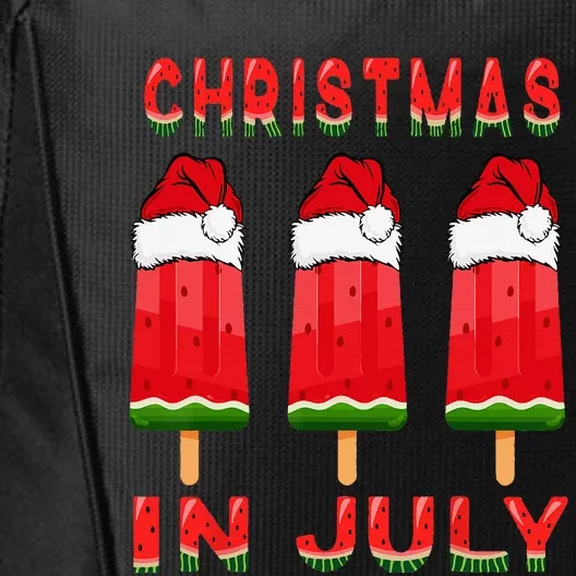 Christmas In July Watermelon Ice Pops Fun Christmas In July City Backpack