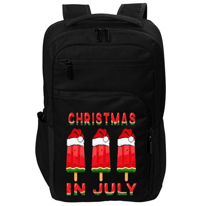 Christmas In July Watermelon Ice Pops Fun Christmas In July Impact Tech Backpack