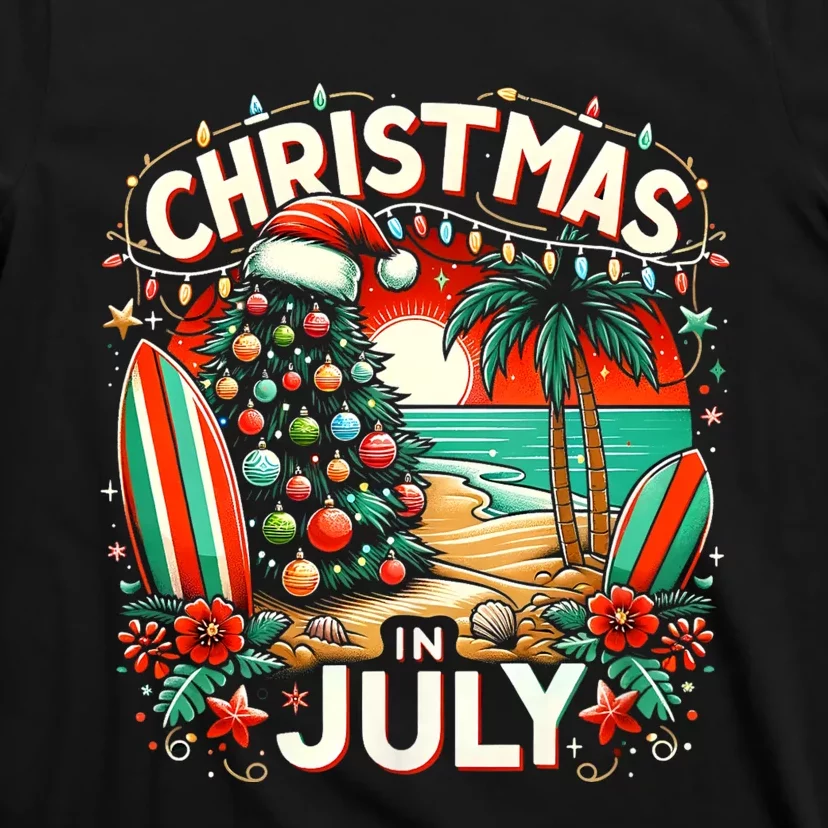 Christmas In July Summer Beach Vacation Xmas T-Shirt