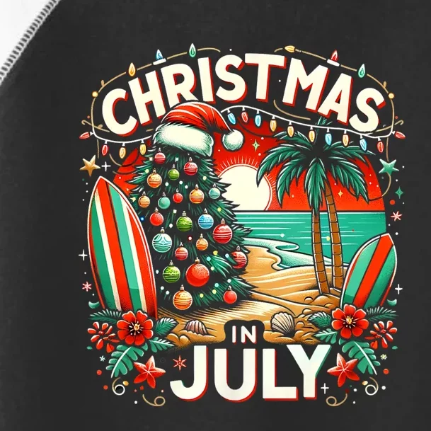 Christmas In July Summer Beach Vacation Xmas Toddler Fine Jersey T-Shirt