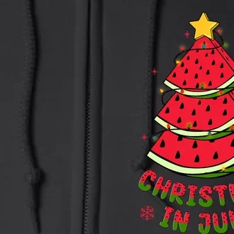 Christmas In July Watermelon Tree Summer Full Zip Hoodie