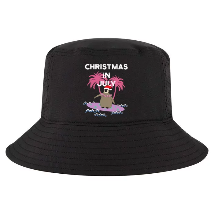 Christmas In July Surfer Baby Penguin Cool Comfort Performance Bucket Hat