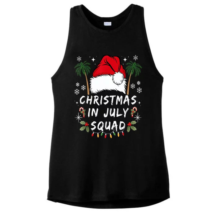 Christmas In July Squad Funny Summer Xmas Men Women Kids Ladies Tri-Blend Wicking Tank