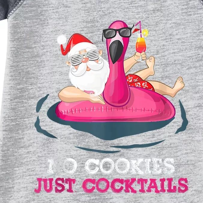 Christmas In July No Cookies Just Cocktails Summer Flamingo Infant Baby Jersey Bodysuit