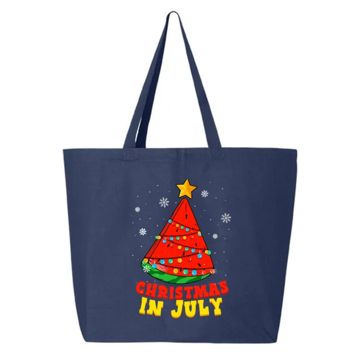 Christmas In July Watermelon Tree Summer Vacation 25L Jumbo Tote