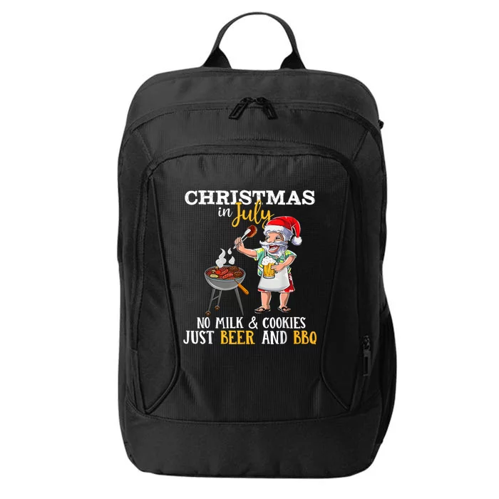 Christmas In July No Milk And Cookies Just Beer And BBQ City Backpack