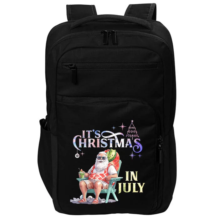 Christmas In July Santa Beach Summer Float Xmas Funny Christmas In July Shirts Impact Tech Backpack