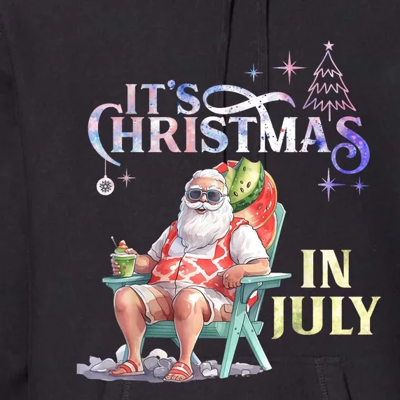 Christmas In July Santa Beach Summer Float Xmas Funny Christmas In July Shirts Premium Hoodie