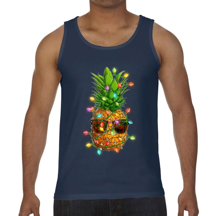 Christmas In July Tropical Vacation Pineapple Comfort Colors® Tank Top