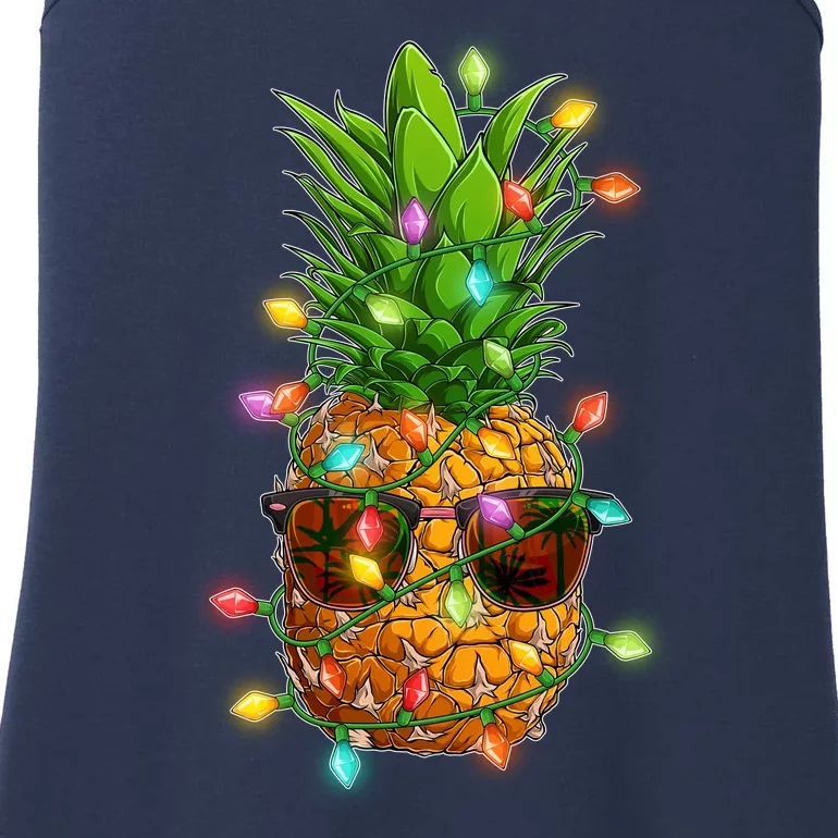 Christmas In July Tropical Vacation Pineapple Ladies Essential Tank