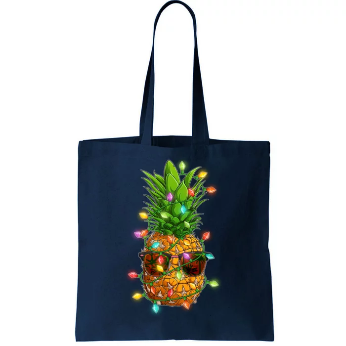 Christmas In July Tropical Vacation Pineapple Tote Bag