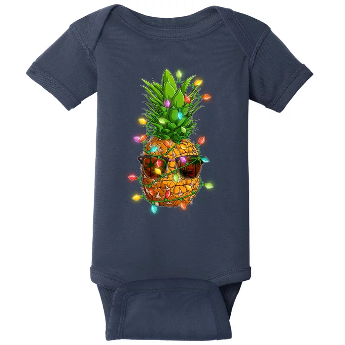 Christmas In July Tropical Vacation Pineapple Baby Bodysuit