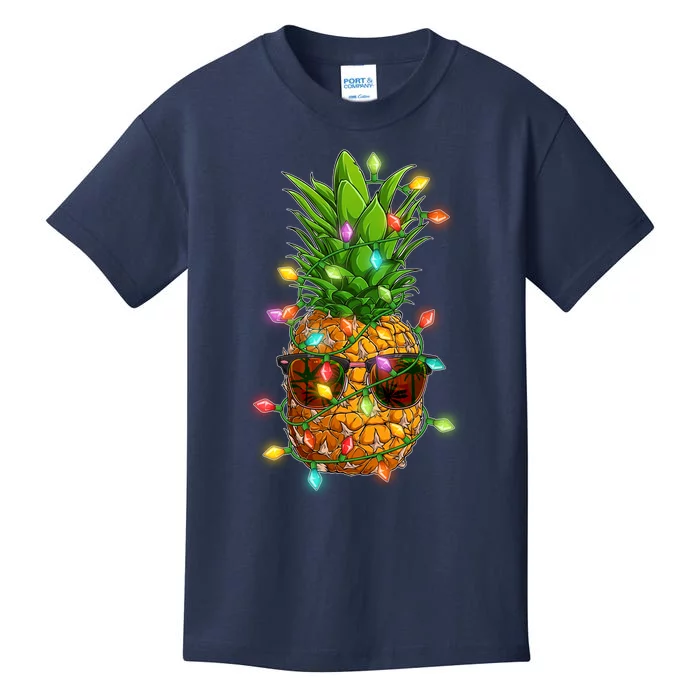 Christmas In July Tropical Vacation Pineapple Kids T-Shirt