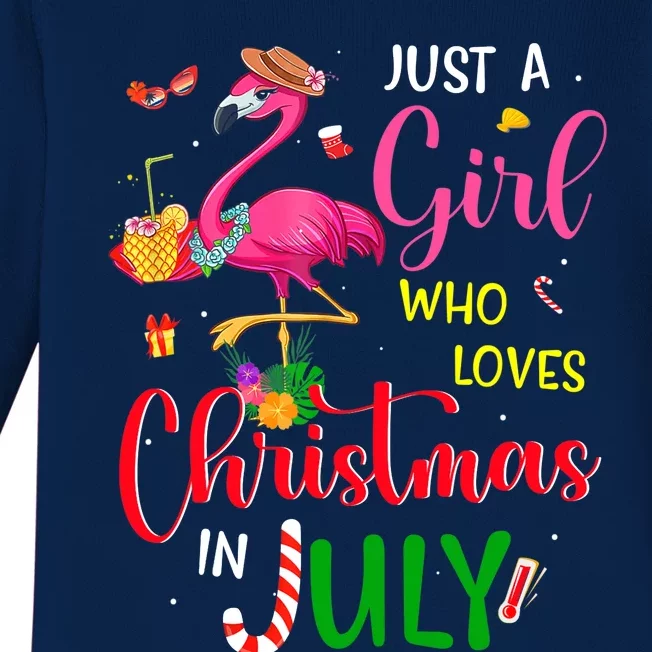 Christmas In July Just A Girl Who Loves Christmas In July Baby Long Sleeve Bodysuit