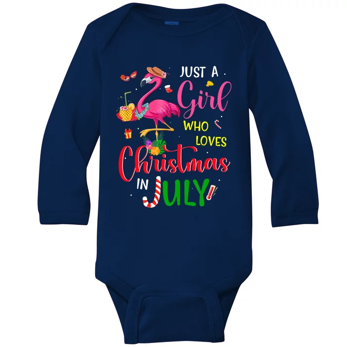 Christmas In July Just A Girl Who Loves Christmas In July Baby Long Sleeve Bodysuit