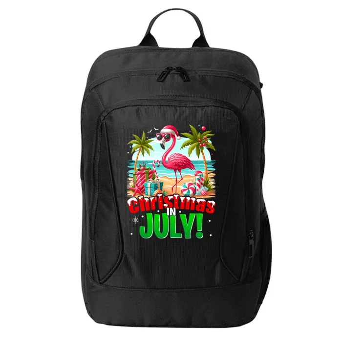 Christmas In July Flamingo Beach Summer Hawaii City Backpack