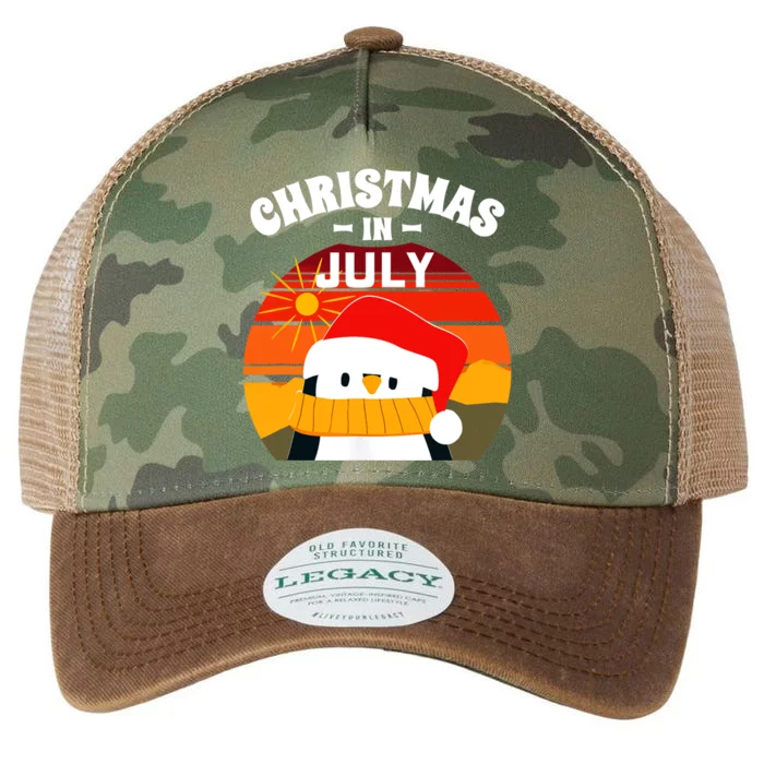 Christmas in July Summers Santa Penguin Legacy Tie Dye Trucker Hat