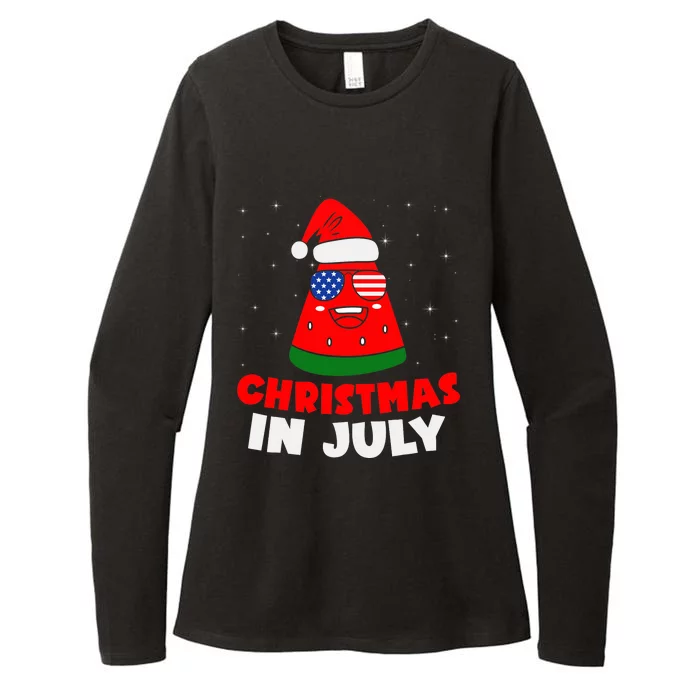 Christmas In July Watermelon Womens CVC Long Sleeve Shirt