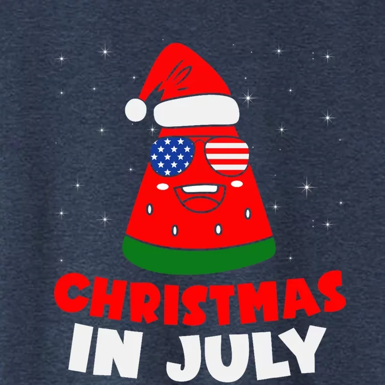 Christmas In July Watermelon Women's Crop Top Tee