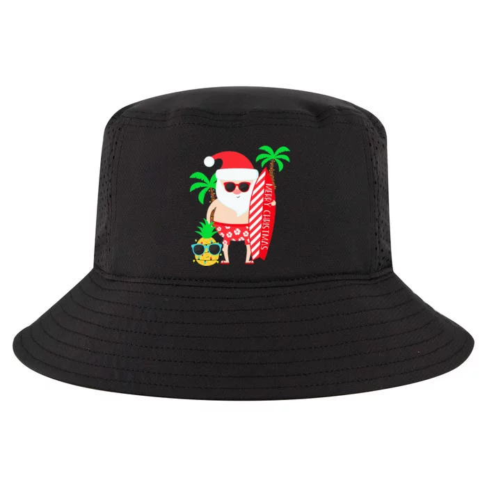 christmas in july party costume clothing santa surfing Cool Comfort Performance Bucket Hat