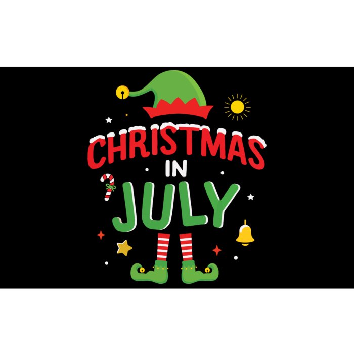 Christmas In July Funny Elf For Summer Xmas Bumper Sticker