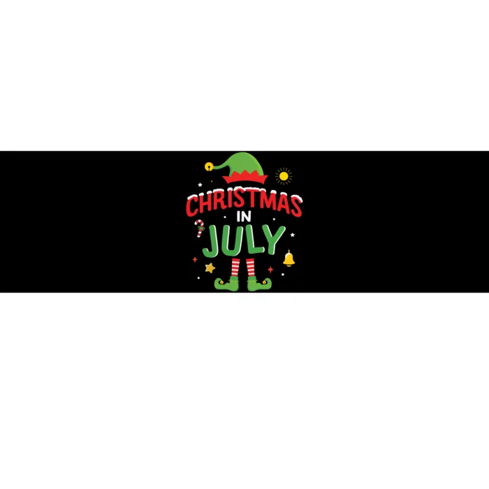 Christmas In July Funny Elf For Summer Xmas Bumper Sticker