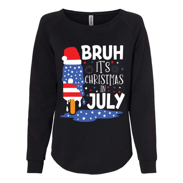 Christmas In July Shirts For Bruh Ice Pops 4th Of July Womens California Wash Sweatshirt