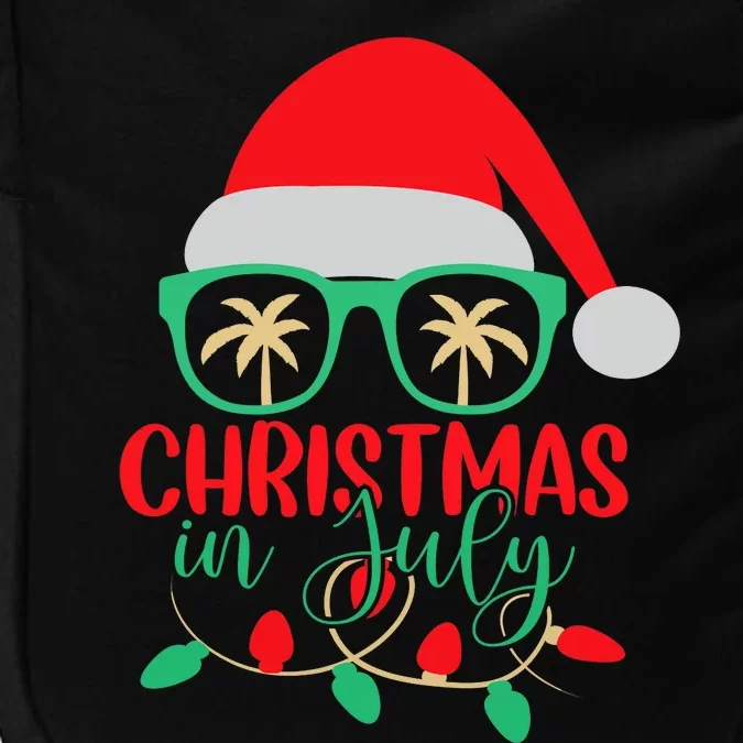 Christmas In July Santa Hat Sunglasses Summer Celebration Impact Tech Backpack