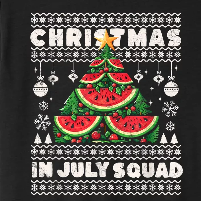 Christmas In July Squad Watermelon Xmas Tree Summer ChromaSoft Performance T-Shirt