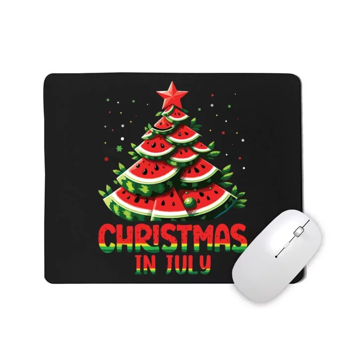 Christmas In July Watermelon Tree Summer Mousepad