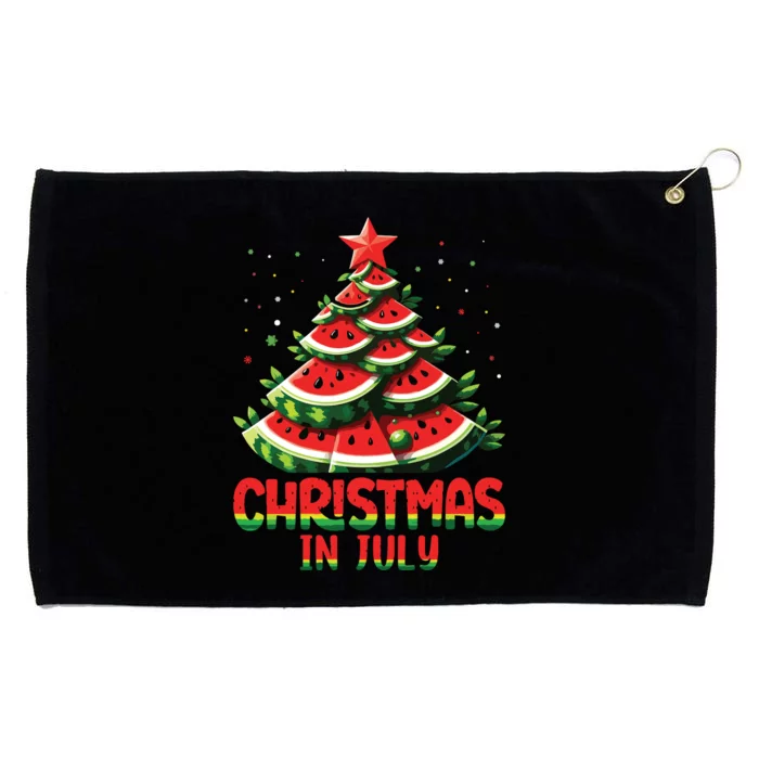 Christmas In July Watermelon Tree Summer Grommeted Golf Towel