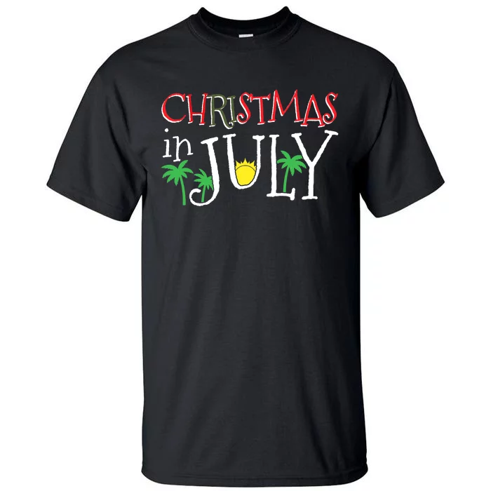 Christmas in July Merry Christmas Summer Funny Santa Tall T-Shirt