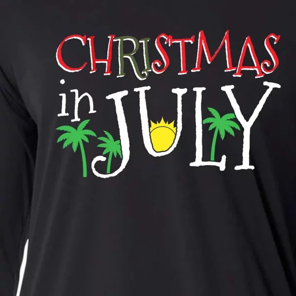 Christmas in July Merry Christmas Summer Funny Santa Cooling Performance Long Sleeve Crew