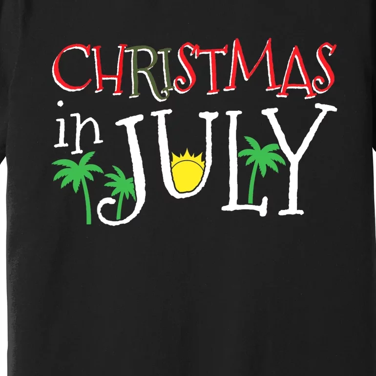 Christmas in July Merry Christmas Summer Funny Santa Premium T-Shirt