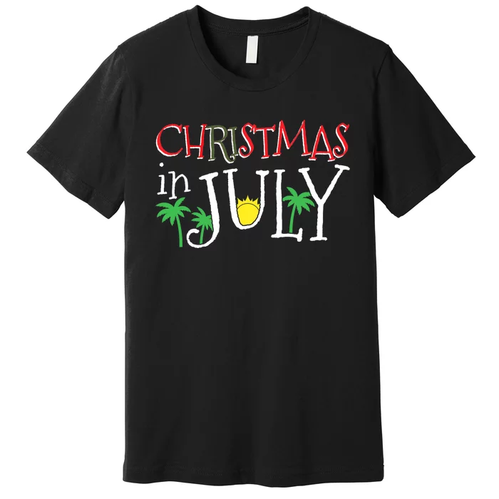 Christmas in July Merry Christmas Summer Funny Santa Premium T-Shirt