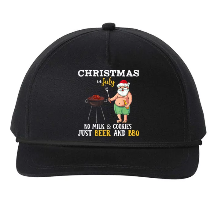 Christmas In July No Milk And Cookies Just Beer And BBQ Snapback Five-Panel Rope Hat