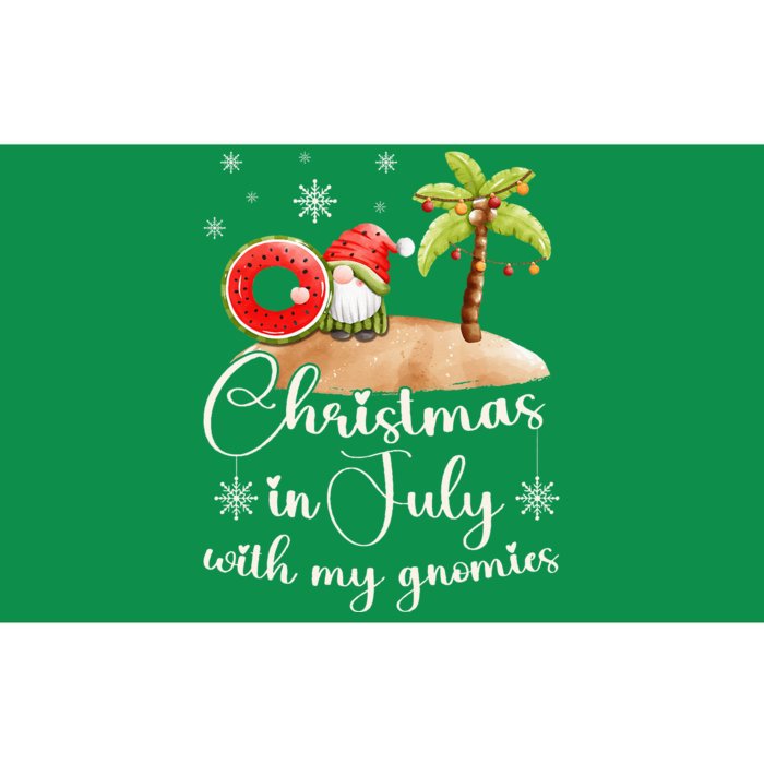 Chrismas in July gnome on beach in summer Bumper Sticker