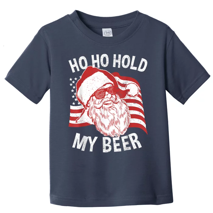 Christmas In July Santa Ho Ho Hold My Beer Toddler T-Shirt