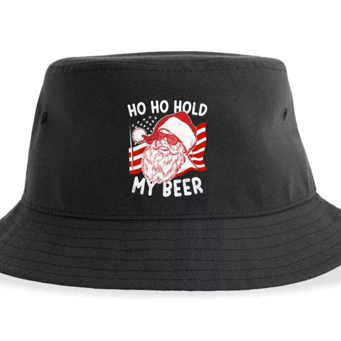 Christmas In July Santa Ho Ho Hold My Beer Sustainable Bucket Hat