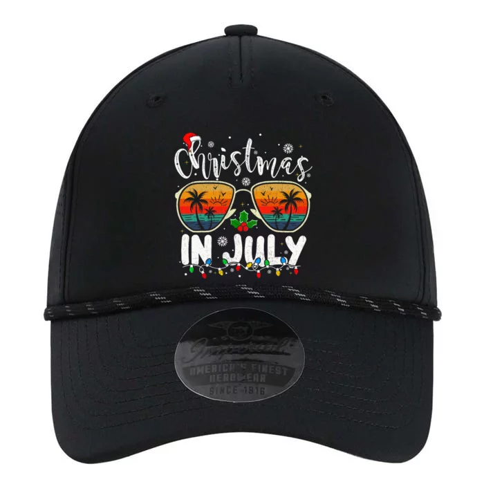 Christmas In July Santa Hat Sunglasses Summer Vacation Beach Performance The Dyno Cap