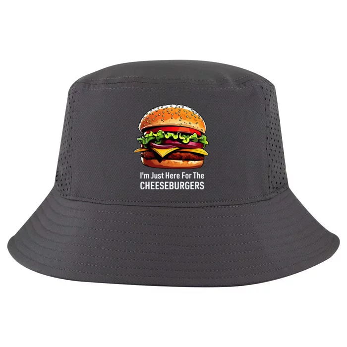 Cheeseburger IM Just Here For The Cheeseburgers Cool Comfort Performance Bucket Hat