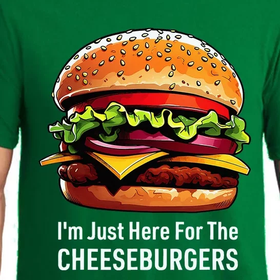 Cheeseburger IM Just Here For The Cheeseburgers Pajama Set