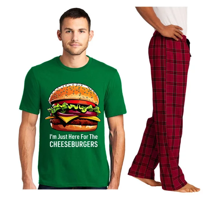 Cheeseburger IM Just Here For The Cheeseburgers Pajama Set