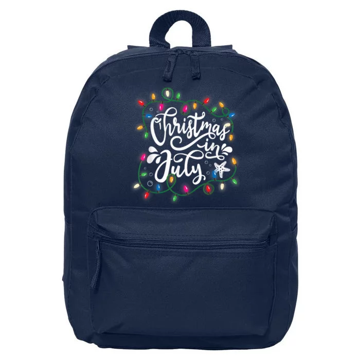 Christmas In July Lights Funny Summer Xmas  Wo 16 in Basic Backpack