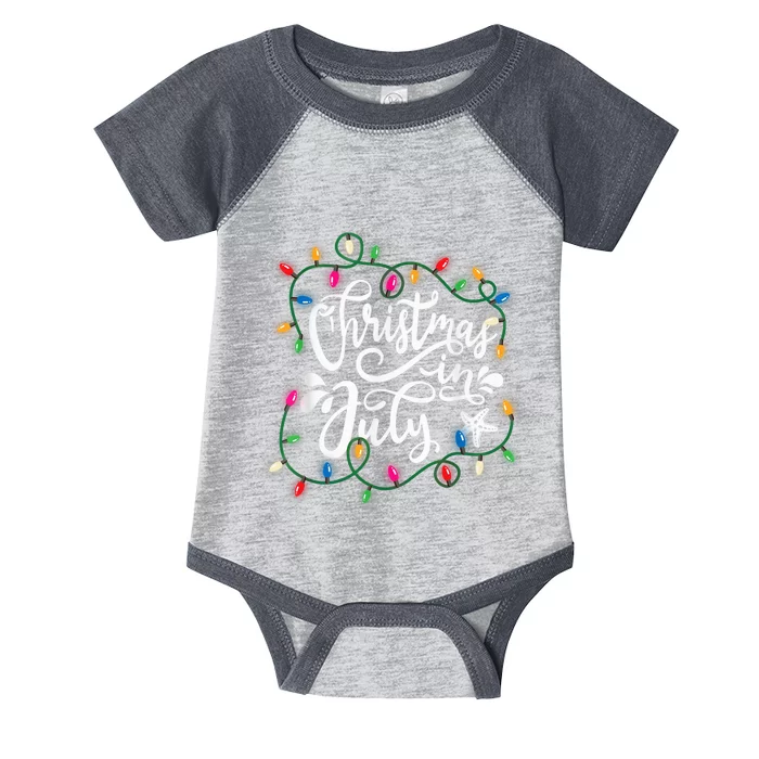 Christmas In July Lights Funny Summer Xmas  Wo Infant Baby Jersey Bodysuit